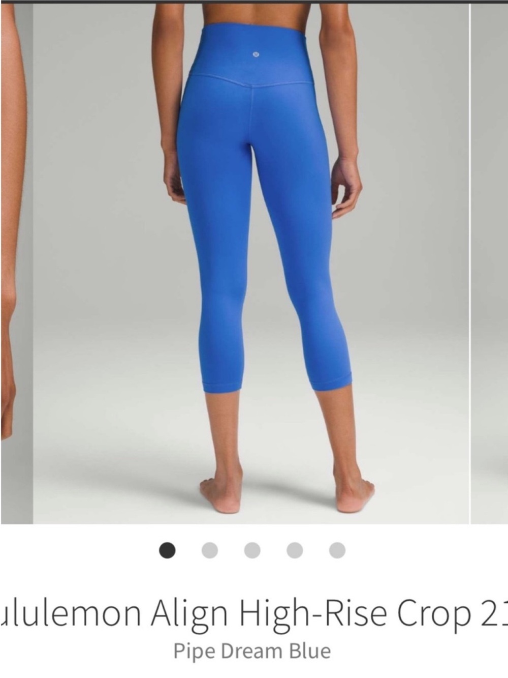 Lululemon Align High Rise Crop Tights Pipe Dream Blue 21" Sz 6 Rare